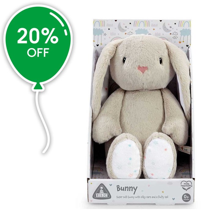 Early Learning Centre Grey Bunny 36cm Soft Toy