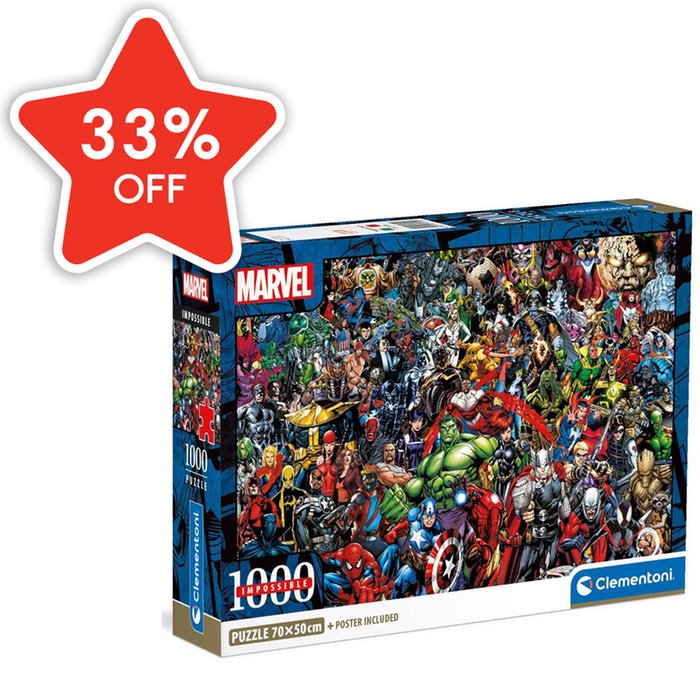 Clementoni - Marvel Avengers Impossible Puzzle 1000 Pieces