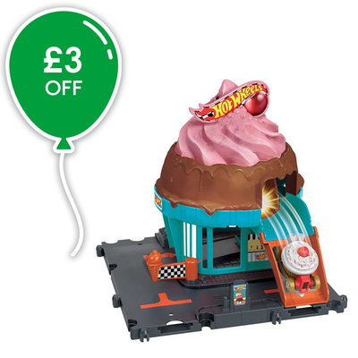 Hot Wheels City Downtown Ice Cream Swirl Playset