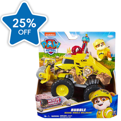 Paw Patrol Rescue Wheels Bulldozer Rubble Vehicle