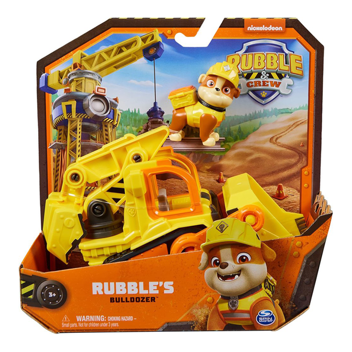 Paw Patrol Rubble and Crew Rubble's Bulldozer Vehicle and Figure