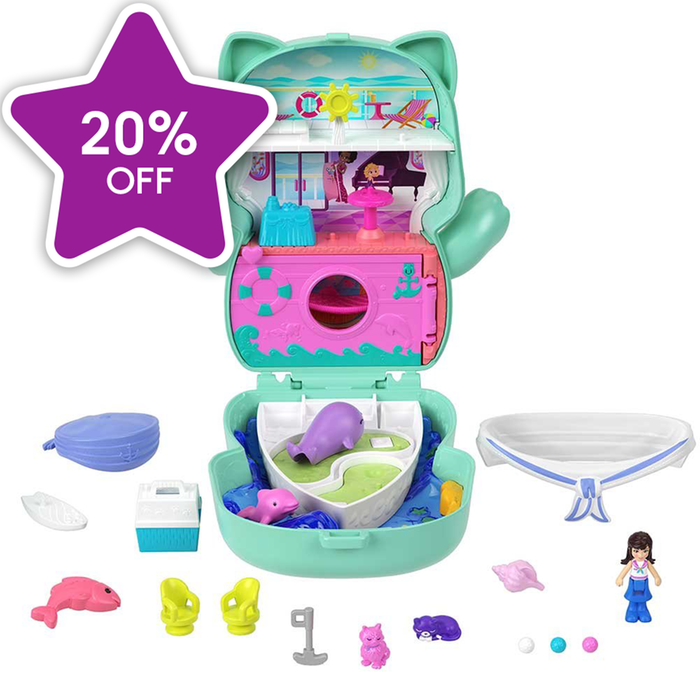 Polly Pocket Set Sail Kitty Compact Playset