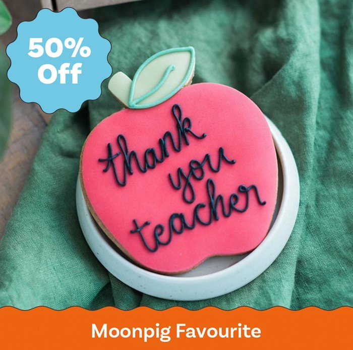 Thank You Teacher Apple Vanilla Biscuit Gift Set | Moonpig