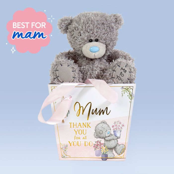 Tatty Teddy Mum Thank You 13cm Bear in a Bag | Moonpig