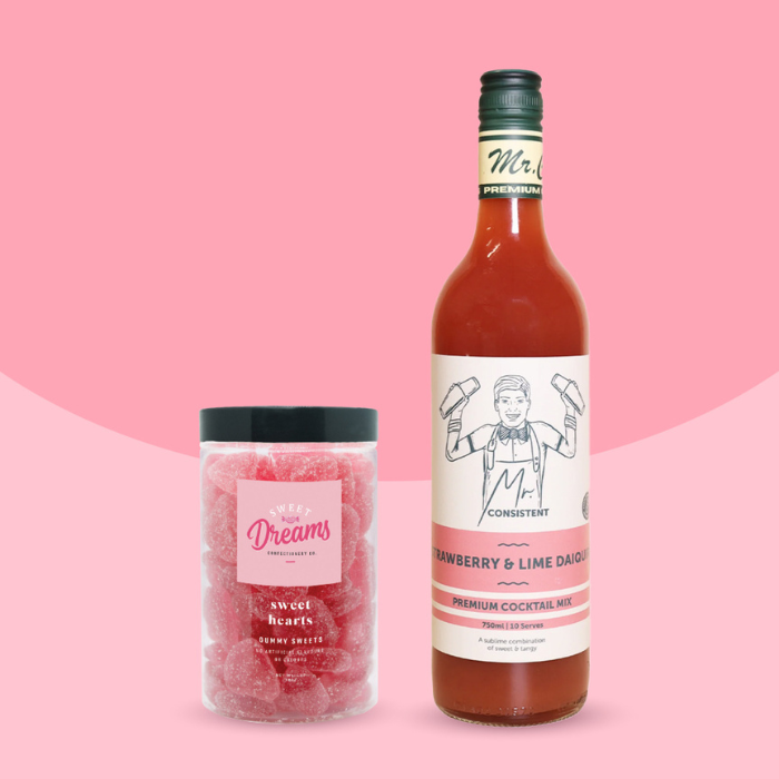 Strawberry Daiquiri Cocktail Mixer & Sweet Hearts Dreams Sweets