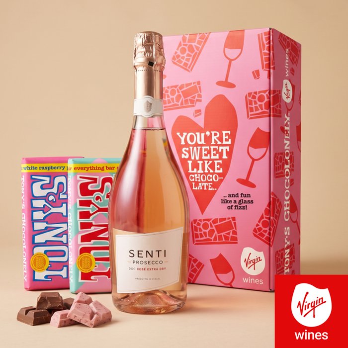 Virgin Wine & Tony’s Chocolonely Rosé Prosecco Hamper