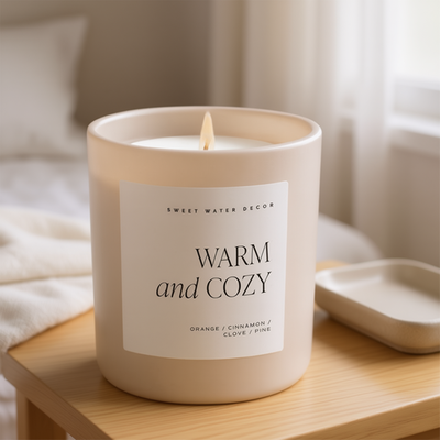Warm and Cozy Candle 15oz by Sweet Water Decor