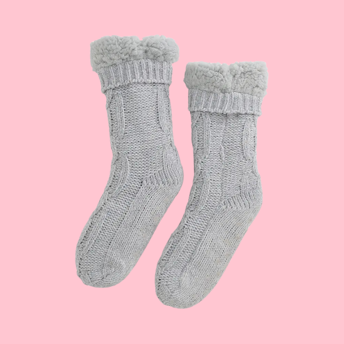 Chenille Sherpa Lounge Socks