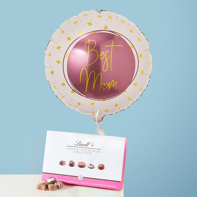 Best Mum Balloon & Lindt Master Chocolatier Collection 184g