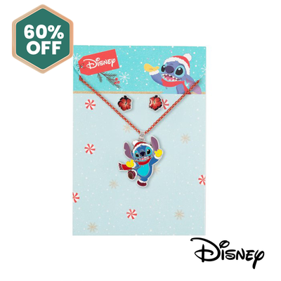 Disney Stitch Earrings & Necklace Gift Set
