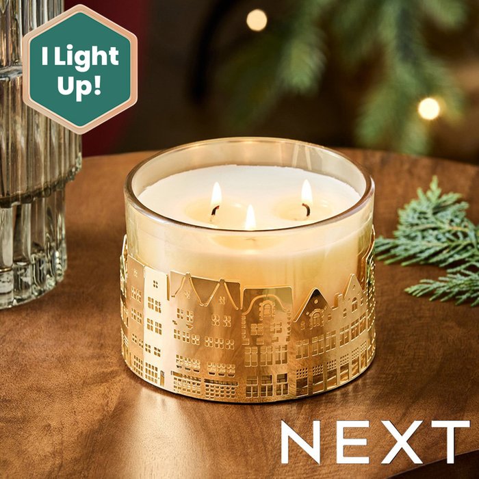 NEXT Festive 3 Wick Candle 
