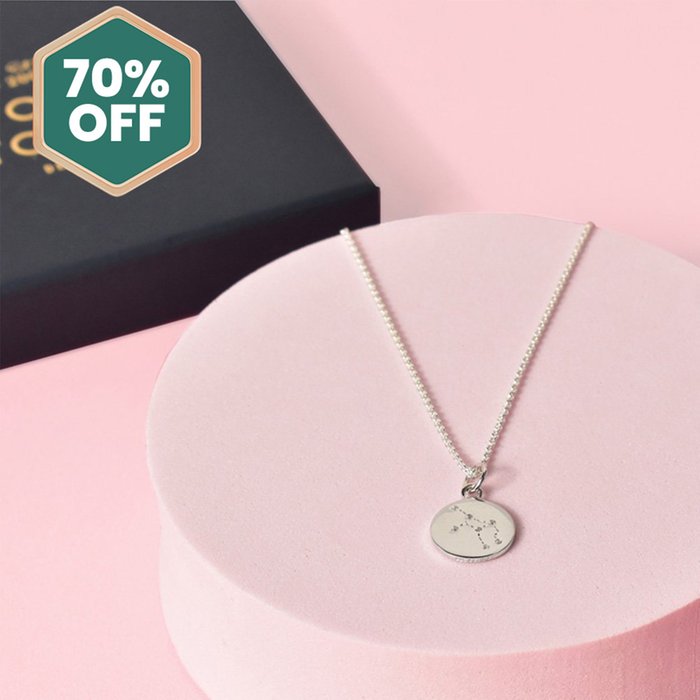 'Virgo' Zodiac Silver Necklace