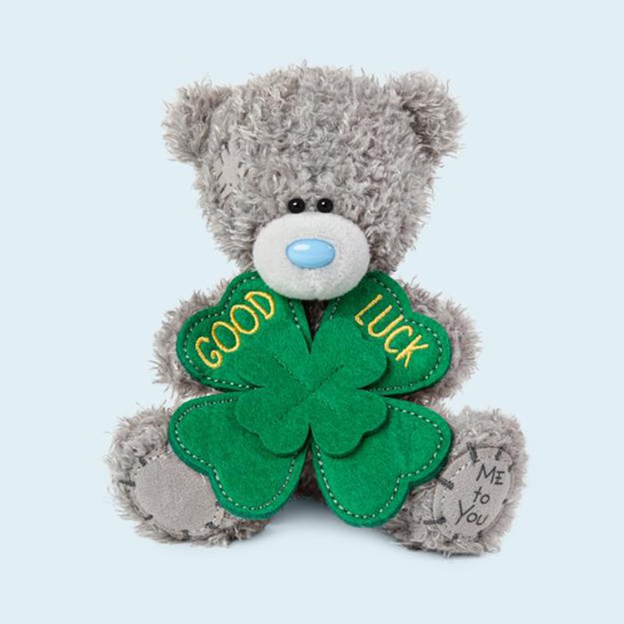 Tatty Teddy 14cm 'Good Luck' Four Leaf Clover Bear