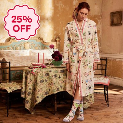 Cath Kidston Wonderful Women 100% Cotton Dressing Gown (Size 8-14)