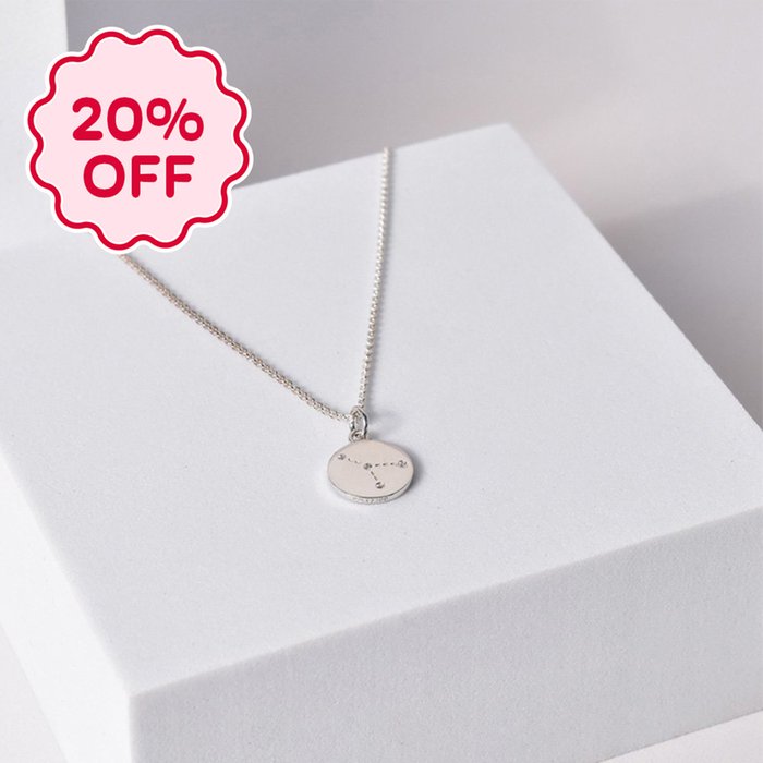 'Cancer' Zodiac Silver Necklace