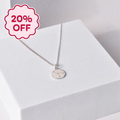 'Cancer' Zodiac Silver Necklace