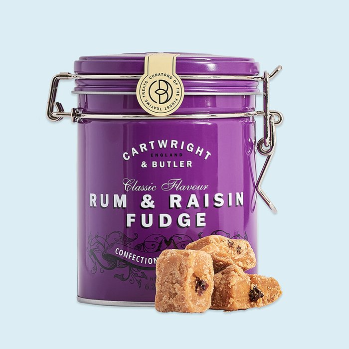 Cartwright & Butler Rum & Raisins Fudge in Tin 175g