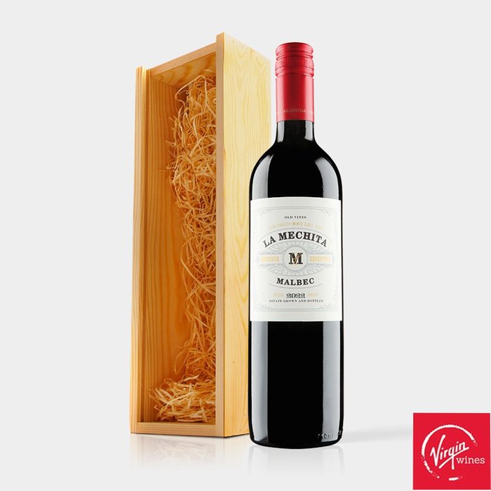 Virgin Wines La Mechita Familia Zuccardi Malbec in Wooden Gift Box 75cl