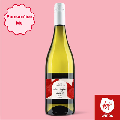 Personalised Happy Anniversary Pinot Grigio 75cl