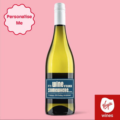 Personalised It's Wine O'Clock Pinot Grigio 75cl
