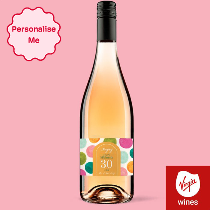 Personalised Milestone Birthday Rose Wine 75cl