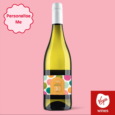Personalised Milestone Birthday Pinot Grigio 75cl