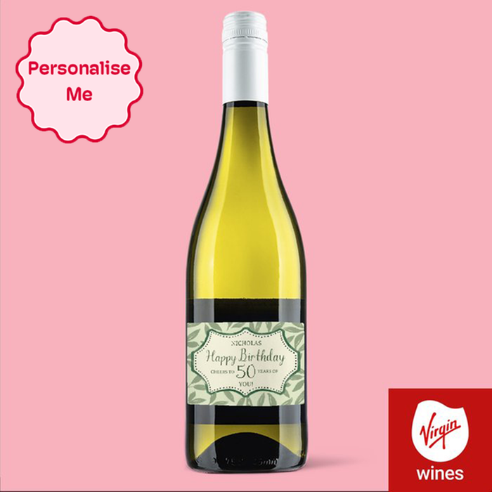 Personalised Milestone Birthday Pinot Grigio 75cl