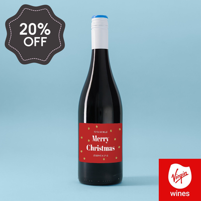 Personalised Merry Christmas Merlot 75cl