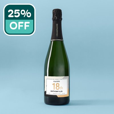 Personalised 18th Birthday Champagne 75cl