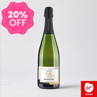 Personalised 18th Birthday Champagne 75cl