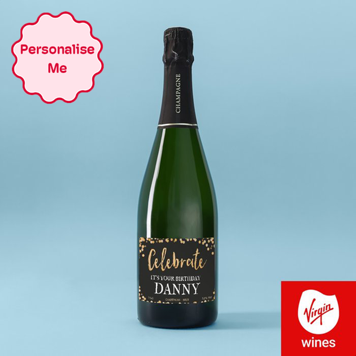 Personalised Celebrate Birthday Champagne 75cl
