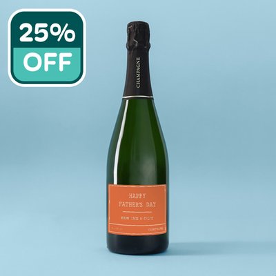 Personalised Virgin Wines Happy Father's Day Champagne 75cl