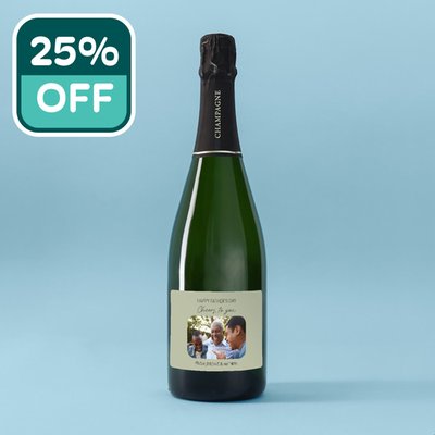Personalised Virgin Wines Happy Father's Day Cheers To You Champagne 75cl