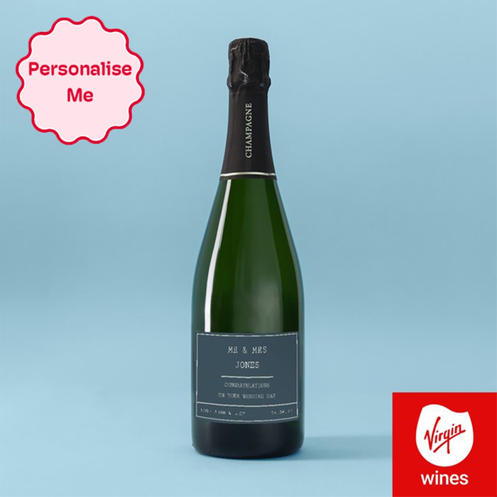 Personalised Congratulations On Your Wedding Day Champagne 75cl