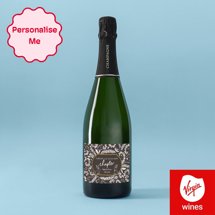 Personalised Cheers To Your New Chapter Champagne 75cl