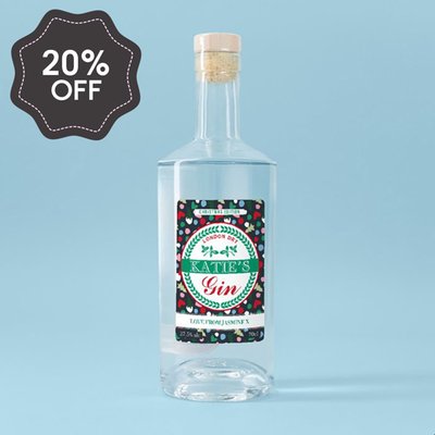 Personalised Christmas Gin 70cl
