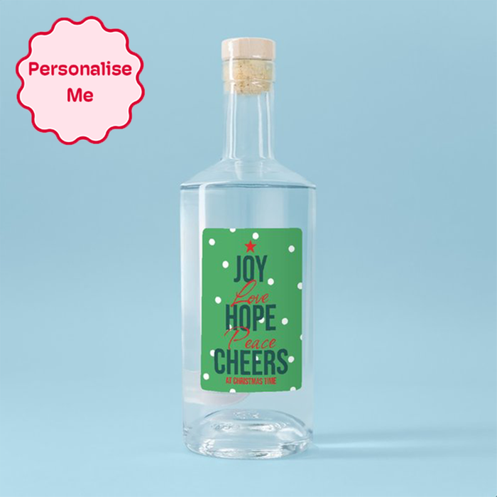 Personalised Christmas Cheers Gin 70cl