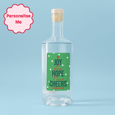 Personalised Christmas Cheers Gin 70cl