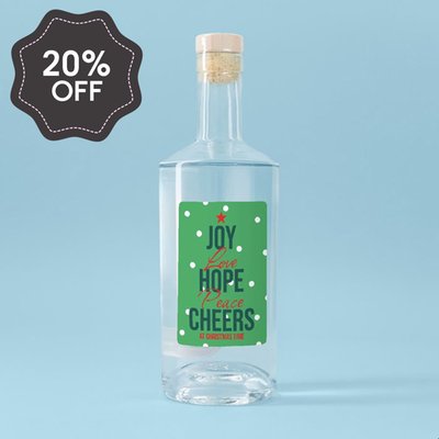 Personalised Christmas Cheers Gin 70cl