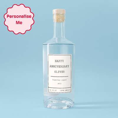 Personalised Happy Anniversary Gin 70cl