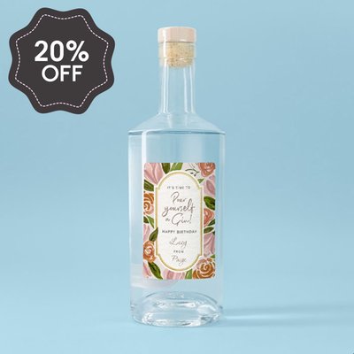 Personalised Happy Birthday Gin 70cl