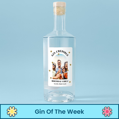 Personalised Photo Gin-Credible Birthday Gin 70cl