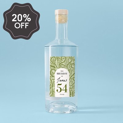 Personalised Age Birthday Gin 70cl