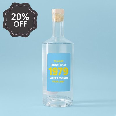 Personalised Legends Year Gin 70cl