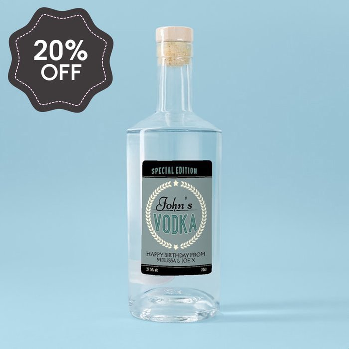 Personalised Birthday Vodka 70cl