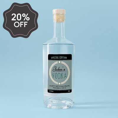 Personalised Birthday Vodka 70cl