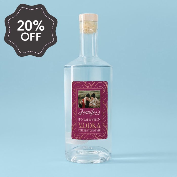 Personalised Celebrate In Style Vodka 70cl