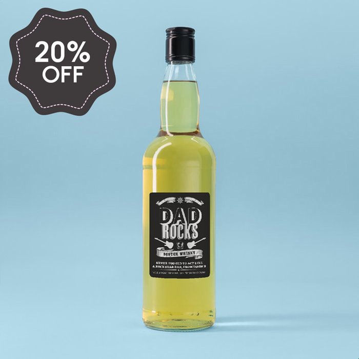 Personalised Dad Rocks Scotch Whisky 70cl