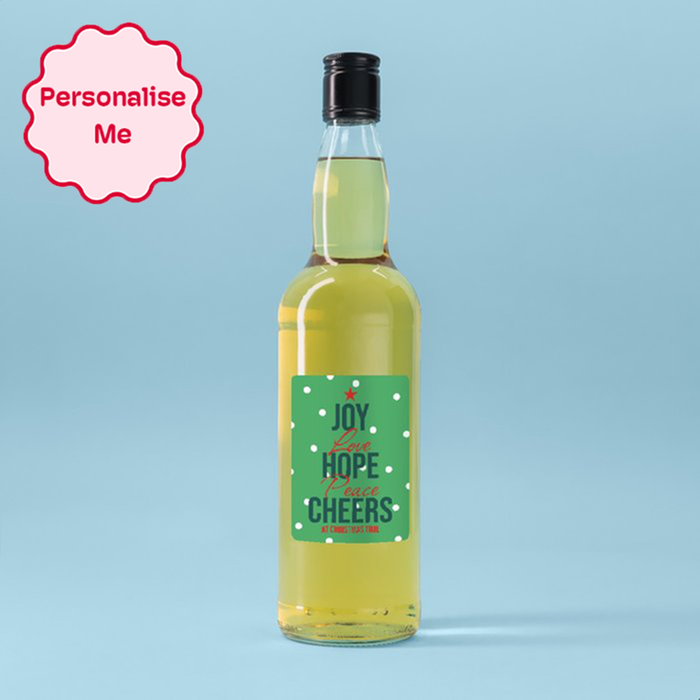 Personalised Christmas Cheers Whisky 70cl