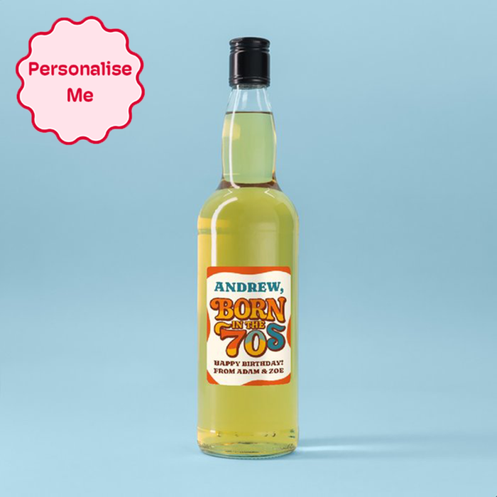 Personalised Born In The 70's Whisky 70cl